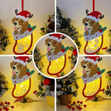 Pack 5 Christmas 2 - Paper Cut Pet Light Box File - Xmas Dog Motif - Cricut File - 11x6 Inches - LightBoxGoodMan
