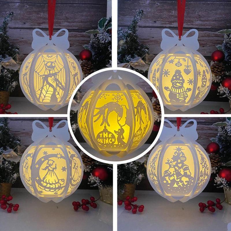 Pack 5 Christmas - Globe Lantern File - Cricut File - LightBoxGoodMan - LightboxGoodman