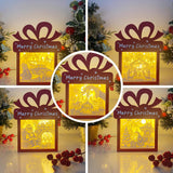 Pack 5 Christmas - Paper Cut Gift Light Box File - Cricut File - 21x16cm - LightBoxGoodMan - LightboxGoodman