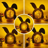 Pack 5 Easter 1 - Easter Bunny 3D Pop-up File - Cricut File - 12.6x7.5