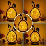 Pack 5 Easter 1 - Paper Cut Bunny Light Box File - Cricut File - 6.4x10.9 Inches - LightBoxGoodMan - LightboxGoodman