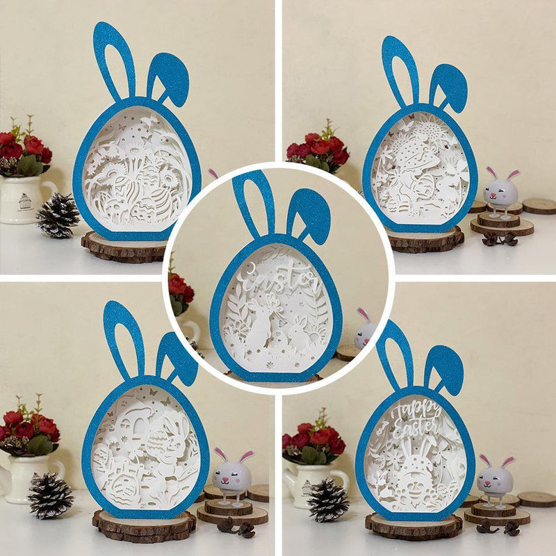 Pack 5 Easter 1 - Paper Cut Bunny Light Box File - Cricut File - 6.4x10.9 Inches - LightBoxGoodMan - LightboxGoodman