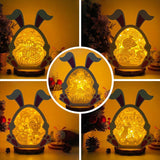 Pack 5 Easter 1 - Paper Cut Bunny Light Box File - Cricut File - 9,7x7,5 Inches - LightBoxGoodMan