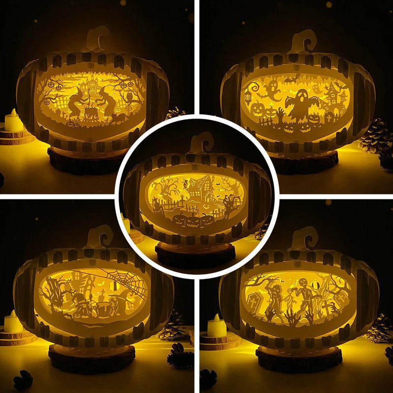 Pack 5 Halloween - 3D Pop-up Light Box Pumpkin File - Cricut File - LightBoxGoodMan - LightboxGoodman