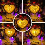 Pack 5 Valentine - 3D Heart Lantern File - Cricut File - LightBoxGoodMan - LightboxGoodman