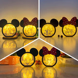 Pack 6 Love In Disneyland - Paper Cut Disney Mouse Light Box File - Cricut File - LightBoxGoodMan