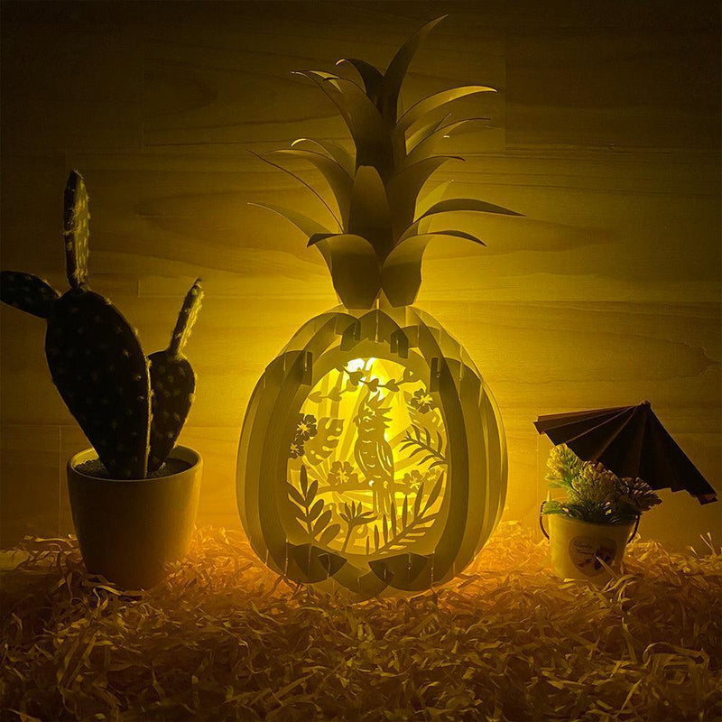 Parrot 2 - Pineapple Pop-Up File - Cricut File - LightBoxGoodMan - LightboxGoodman