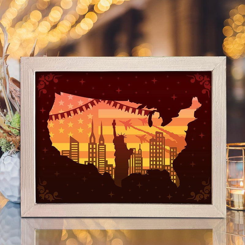 Patriotic – Paper Cut Light Box File - Cricut File - 20x26cm - LightBoxGoodMan - LightboxGoodman