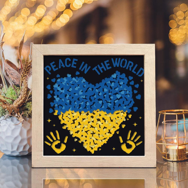 Peace In Ukraine – Paper Cut Light Box File - Cricut File - 20x20cm - LightBoxGoodMan - LightboxGoodman