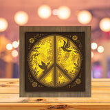 Peace Sign - Paper Cutting Light Box - LightBoxGoodman - LightboxGoodman