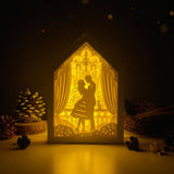 Peaceful Love 2 - Paper Cut House Light Box File - Cricut File - 13x19 cm - LightBoxGoodMan - LightboxGoodman