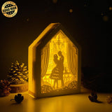 Peaceful Love 2 - Paper Cut House Light Box File - Cricut File - 13x19 cm - LightBoxGoodMan - LightboxGoodman