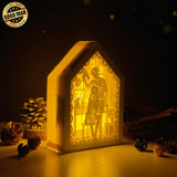 Peaceful Love - Paper Cut House Light Box File - Cricut File - 13x19 cm - LightBoxGoodMan - LightboxGoodman