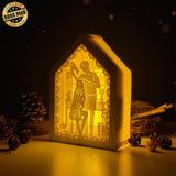 Peaceful Love - Paper Cut House Light Box File - Cricut File - 13x19 cm - LightBoxGoodMan - LightboxGoodman