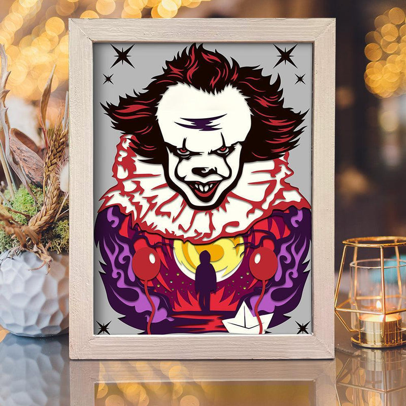 Pennywise - Paper Cut Light Box File - Cricut File - 20x26cm - LightBoxGoodMan - LightboxGoodman