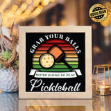 Pickleball – Paper Cut Light Box File - Cricut File - 8x8 inches - LightBoxGoodMan - LightboxGoodman