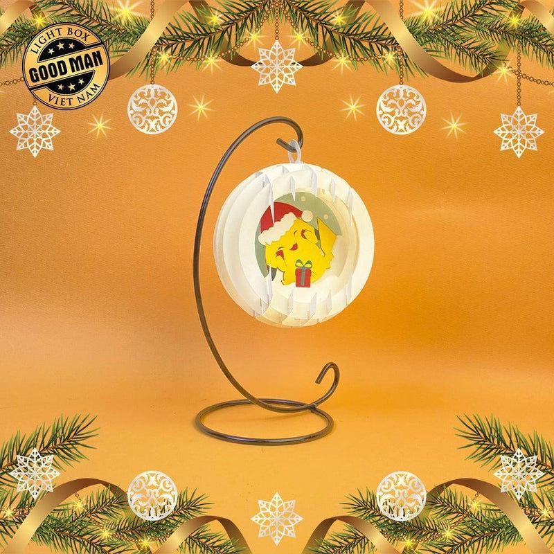 Pikachu Christmas - 3D Pop-up Light Box Ornament File - Cricut File - LightBoxGoodMan - LightboxGoodman