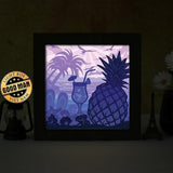 Pineapple - Paper Cut Light Box File - Cricut File - 8x8 Inches - LightBoxGoodMan - LightboxGoodman