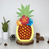 Pineapple - Paper Cut Pineapple Light Box File - Cricut File - 14,3x28,7cm - LightBoxGoodMan