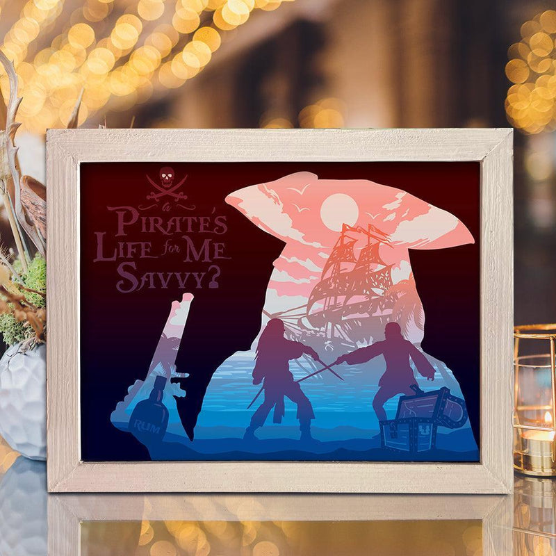 Pirates Of The Caribbean - Paper Cut Light Box File - Cricut File - 20x26cm - LightBoxGoodMan - LightboxGoodman