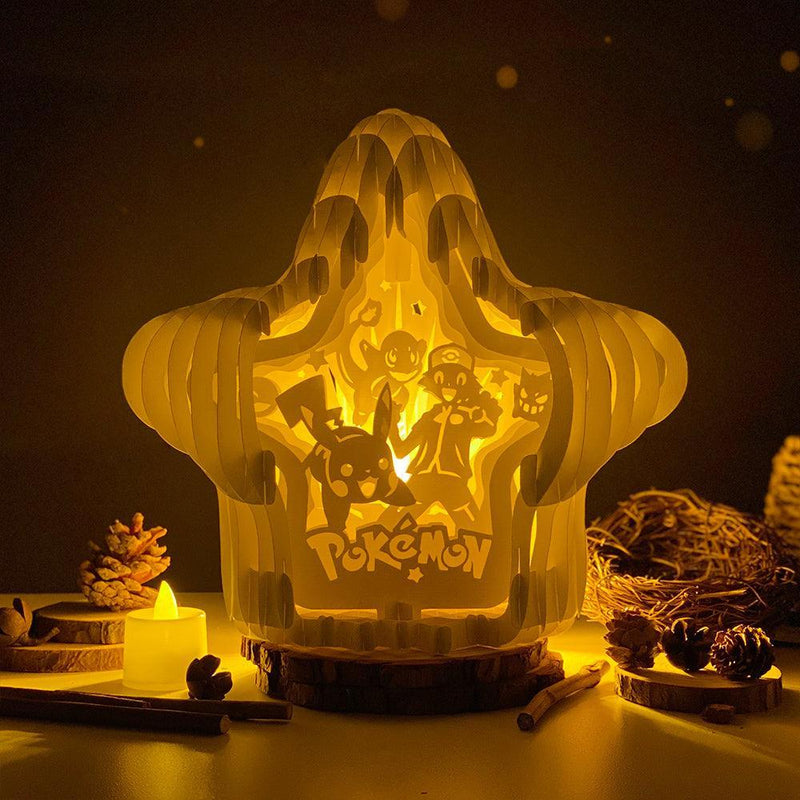 Pokemon - 3D Pop-up Light Box Star File - Cricut File - LightBoxGoodMan - LightboxGoodman