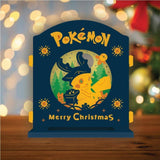 Pokemon Christmas - Pop-up Light Box File - Cricut File - LightBoxGoodMan - LightboxGoodman