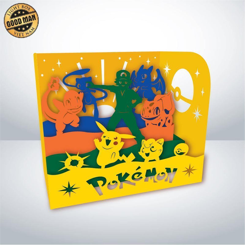 Pokemon - Paper Cut Mini-Showcase File - Cricut File - 10x12cm - LightBoxGoodMan - LightboxGoodman