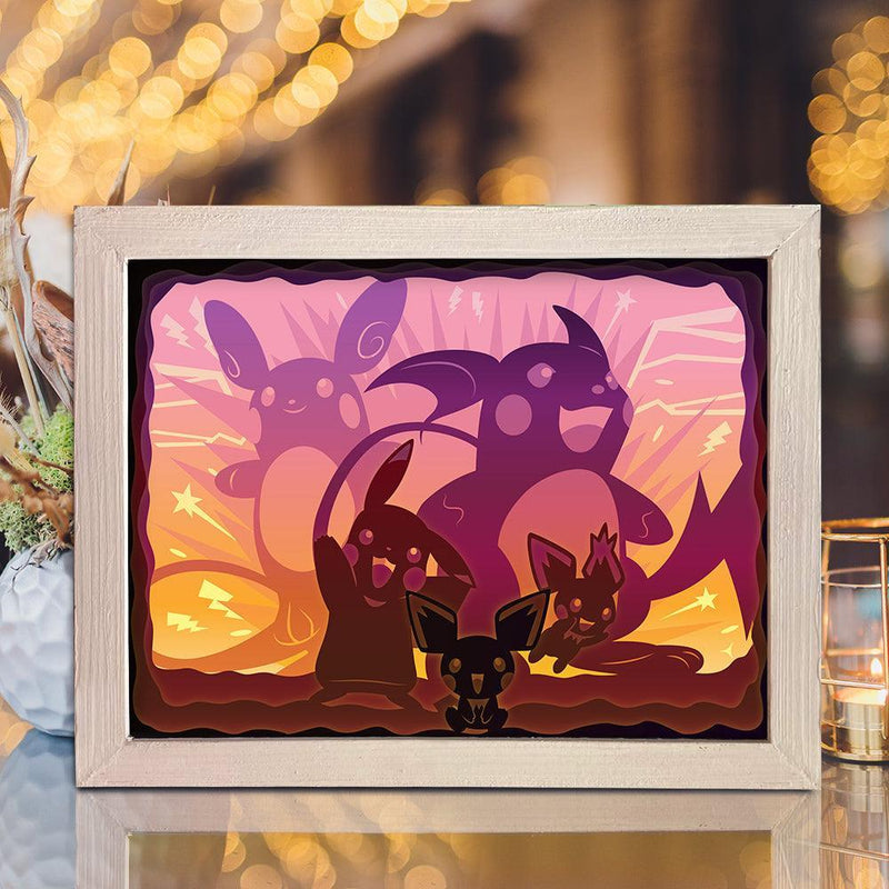 Pokemon Pikachu - Paper Cut Light Box File - Cricut File - 20x26cm - LightBoxGoodMan - LightboxGoodman