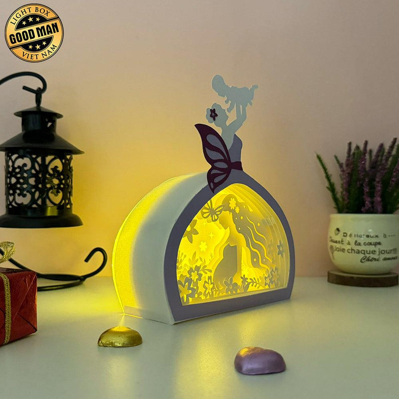 Pregnant Mother - Fairy Mom Papercut Lightbox File - 7x6" - Cricut File - LightBoxGoodMan - LightboxGoodman