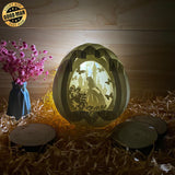 Princess - Easter Egg 3D Pop-up File - Cricut File - 5.8x4.8" - LightBoxGoodMan - LightboxGoodman