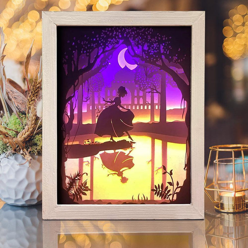 Princess Lost Shoe 1 – Paper Cut Light Box File - Cricut File - 20x26cm - LightBoxGoodMan - LightboxGoodman