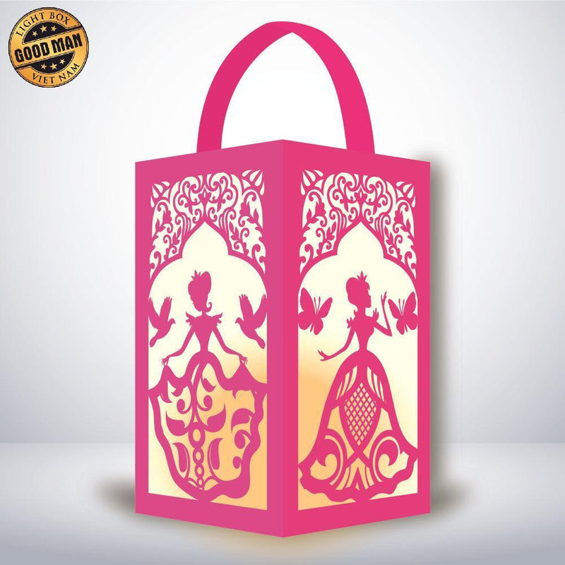 Princess - Paper Cut Lantern File - Cricut File - 10x16cm - LightBoxGoodMan - LightboxGoodman