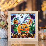 Pumpkin Ghost – Paper Cut Light Box File - Cricut File - 20x20cm - LightBoxGoodMan
