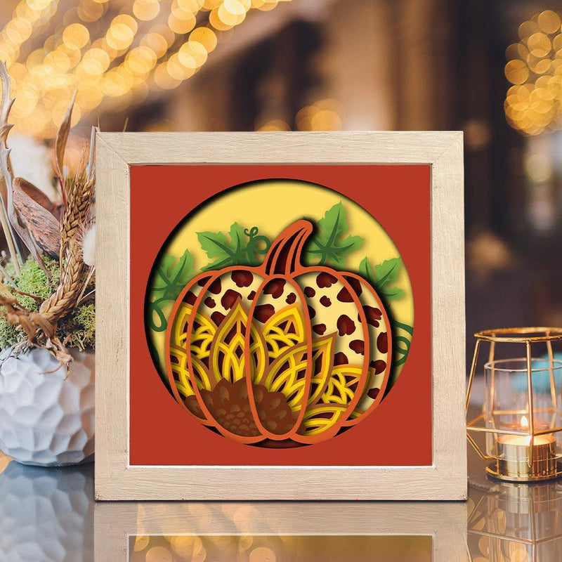 Pumpkin Shadow – Paper Cut Light Box File - Cricut File - 20x20cm - LightBoxGoodMan - LightboxGoodman