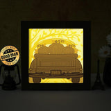 Pumpkin Truck – Personalized Papercut Lightbox File - 8x8" - Cricut File - LightBoxGoodMan - LightboxGoodman