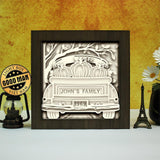 Pumpkin Truck – Personalized Papercut Lightbox File - 8x8" - Cricut File - LightBoxGoodMan - LightboxGoodman