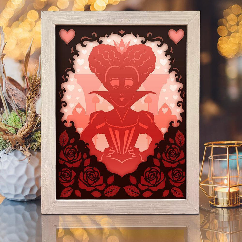 Queen Of Hearts - Paper Cut Light Box File - Cricut File - 20x26cm - LightBoxGoodMan - LightboxGoodman