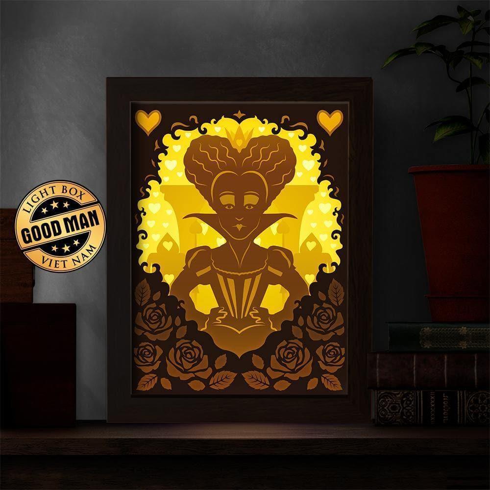 Queen Of Hearts - Paper Cut Light Box File - Cricut File - 20x26cm - LightBoxGoodMan - LightboxGoodman