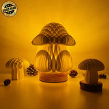 Rabbit - 3D Pop-up Light Box Mushroom File - Cricut File - LightBoxGoodMan - LightboxGoodman
