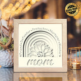 Rainbow Mom – Paper Cut Light Box File - Cricut File - 8x8 inches - LightBoxGoodMan - LightboxGoodman