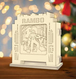 Rambo - Pop-up Light Box File - Cricut File - LightBoxGoodMan - LightboxGoodman