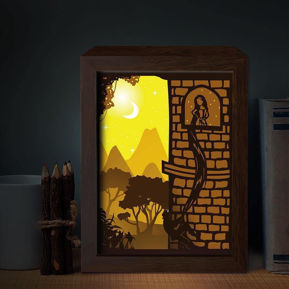 Rapunzel 2 – Paper Cut Light Box File - Cricut File - 20x26cm - LightBoxGoodMan - LightboxGoodman