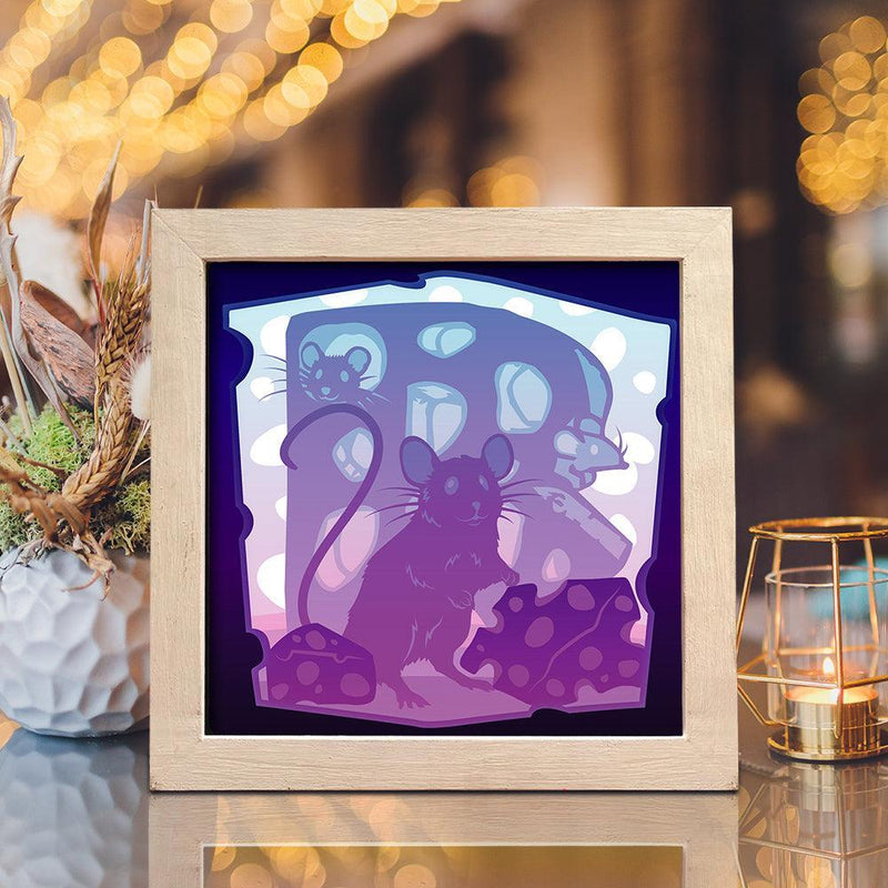 Rats – Paper Cut Light Box File - Cricut File - 8x8 inches - LightBoxGoodMan - LightboxGoodman