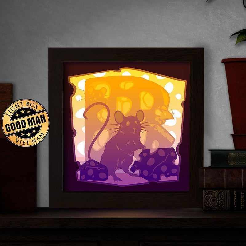 Rats – Paper Cut Light Box File - Cricut File - 8x8 inches - LightBoxGoodMan - LightboxGoodman