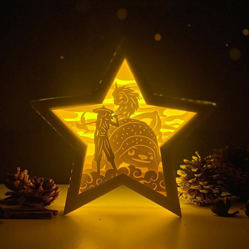 Raya and the Last Dragon - Paper Cut Star Light Box File - Cricut File - 20x21cm - LightBoxGoodMan - LightboxGoodman