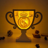 Real Madrid - Paper Cut Cup Light Box File - Cricut File - 24,2x28,5cm - LightBoxGoodMan