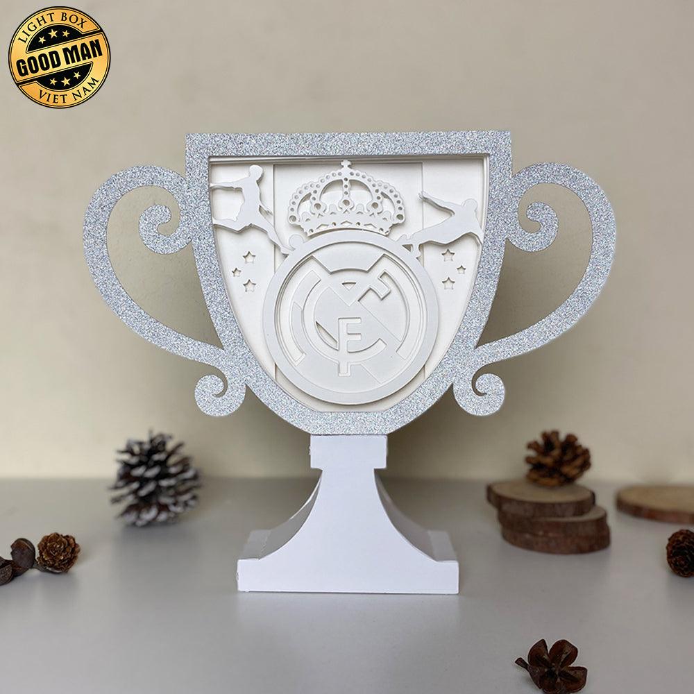 Real Madrid - Paper Cut Cup Light Box File - Cricut File - 24,2x28,5cm - LightBoxGoodMan - LightboxGoodman