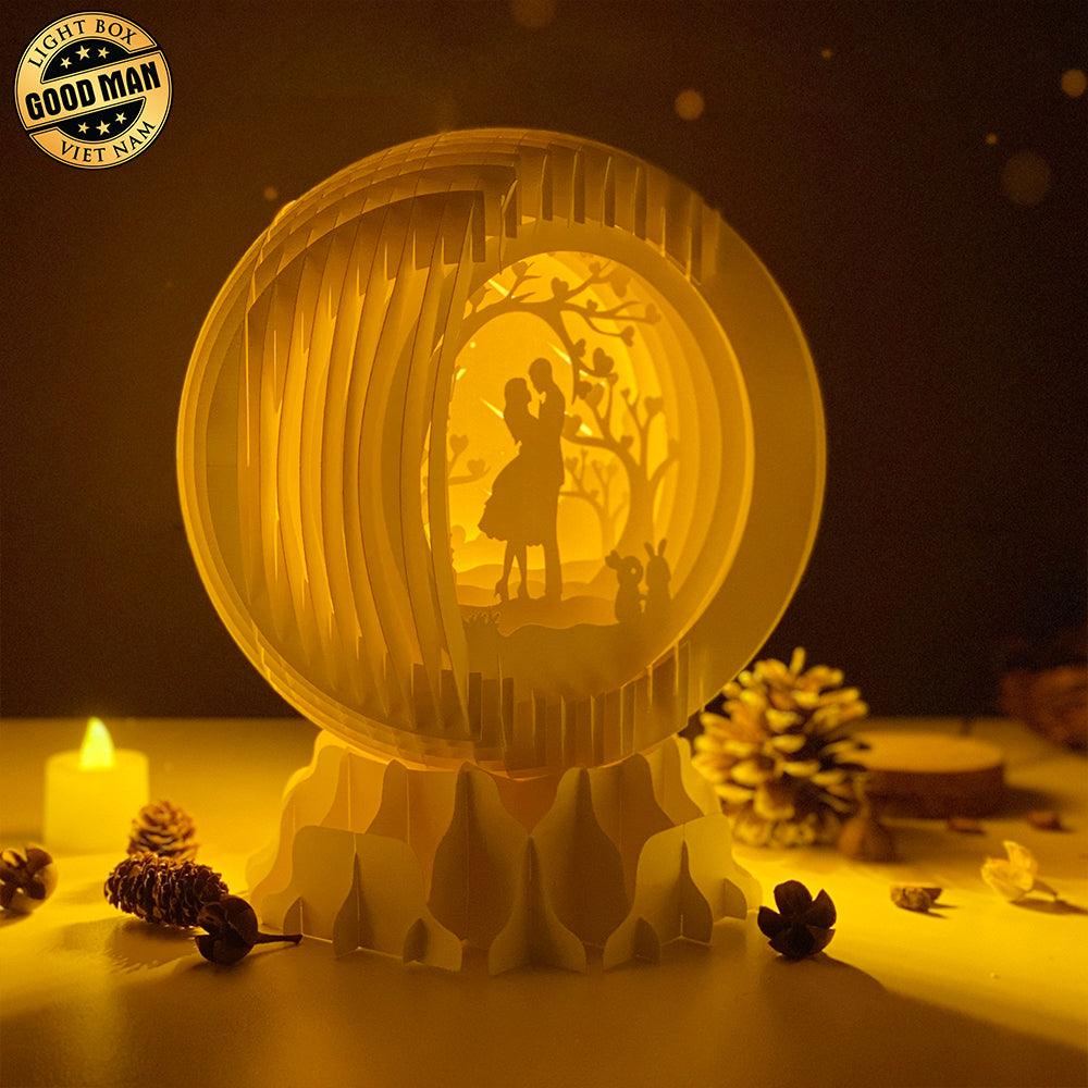 Romantic Love - 3D Pop-up Light Box Globe File - Cricut File - LightBoxGoodMan - LightboxGoodman