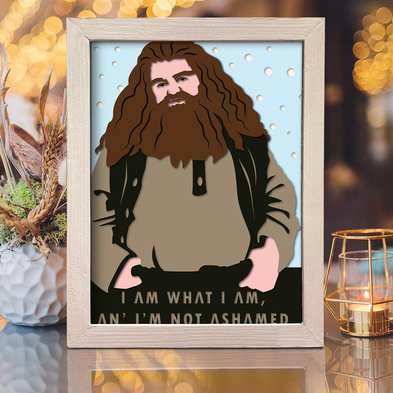 Rubeus Hagrid - Paper Cut Light Box File - Cricut File - 20x26cm - LightBoxGoodMan - LightboxGoodman