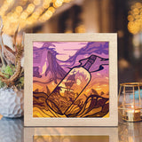 Sailing Ship In Bottle - Paper Cut Light Box File - Cricut File - 8x8 Inches - LightBoxGoodMan - LightboxGoodman